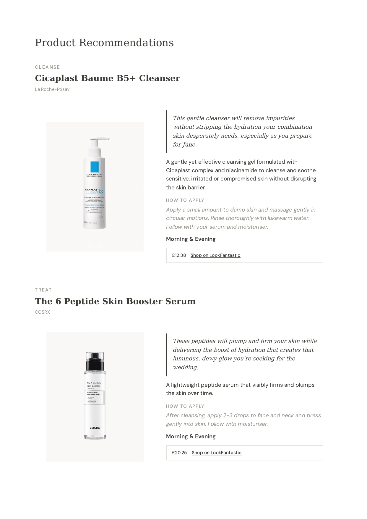 Page 2 of sample homecare recommendation